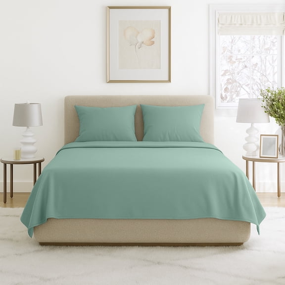 Lavish Home 4-Piece Microfiber Full-Size Sheet Set with Pillowcases (Sage)