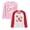 2# Pink, variant on Little Hand Girls Valentine Top Love Graphic Cotton Dinosaur T Shirts 2Pcs 3T