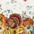 thumbnail image 4 of Oval Thanksgiving Tablecloth 54x72In,Autumn Harvest Pumpkin Sunflower Fruit Turkey Tablecloth,Polyester Waterproof Wrinkle-Resistant Durable Table Cloth for Fall,Thanksgiving Home Decor, 4 of 6