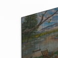 thumbnail image 2 of Luxe Metal Art 'Coffee on the Lakeshore' by Bigelow Illustrations, Metal Wall Art, 36"x24", 2 of 7