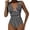 Black, variant on Gyujnb Women's Striped One-Piece Swimsuit, Plunge V Neck Wrap Waist Monokini Bathing Suit,L