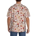 thumbnail image 3 of Naloa Christmas Gnomes Santa Claus Men's Loose Fit Cuban Collar Short-Sleeve Shirt, Hawaiian Shirts, Mens Shirts Casual for Everyday Wear Outings-3X-Large, 3 of 5