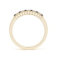thumbnail image 2 of Angara Natural 0.12 Ct. Blue Sapphire with Diamond Non Eternity Wedding Band in 14K Yellow Gold for Women (Ring Size: 12), 2 of 10