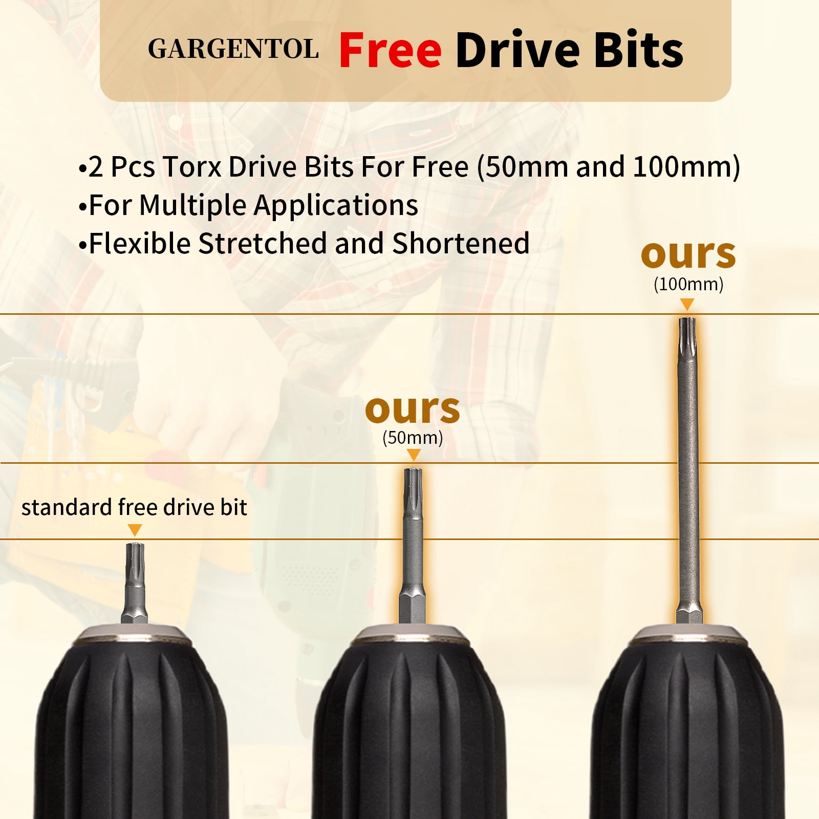 GARGENTOL Wood Screws 700 Pcs #8 x 2" Black Exterior Hardware Screw for Deck Wood Construction Fence Rust Resistant T25 Star Bits Included
