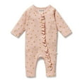 thumbnail image 1 of Wilson+Frenchy Organic Waffle Ruffle Zipsuit - Little Fleur (6-12 Months), 1 of 5