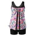 thumbnail image 5 of HOMBOM Womens 2 Piece Tankini Bathing Suits High Waisted Swimwear Boyleg Floral Modest Swimsuit for Women,Multicolor,L, 5 of 5