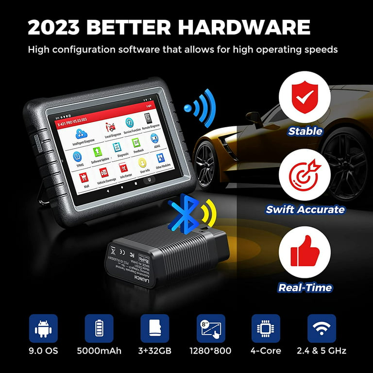 Launch X431 Pros V+ Car Diagnostic Scan Tool OE-Level Full System DiagnosticAutoAuth for FCA SGW Pro 2 Years Free Update