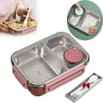 thumbnail image 1 of Boreal Craft Bento Adulte en Acier Inoxydable Lunch Portable Bento Adulte Étanche Empilable Grande Capacité Lave-Vaisselle Contenant à Lunch avec Compartiments Divisés Tapis de Table Ronds, 1 of 5