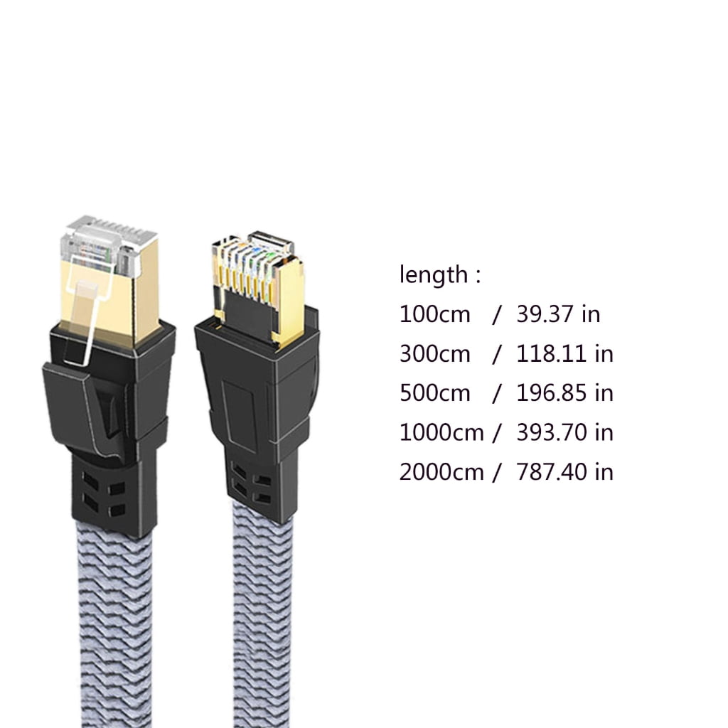 Flat CAT8 Ethernet Cable for Fast Speed 40Gbps Data Transfer and Stable Connection Cord 1-20m Optional