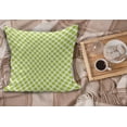 thumbnail image 2 of Lime Green Fluffy Throw Pillow Cushion Cover, Nostalgic Polka Dots Style Girlish Vintage Large Circles Rounds Pattern, Decorative Square Accent Pillow Case, 36" x 36", Apple Green White, by Ambesonne, 2 of 5