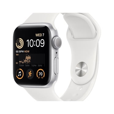 Apple Watch SE (2nd Gen) GPS 40mm Silver Aluminum Case with White Sport Band - S/M