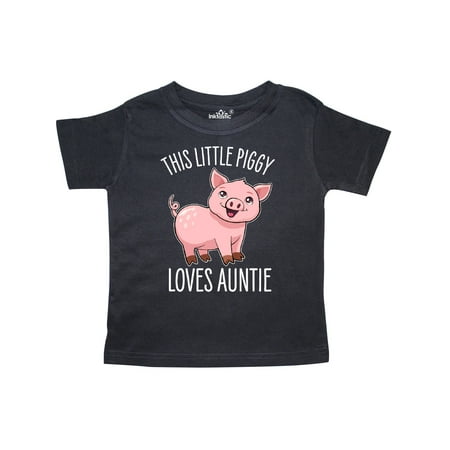 

Inktastic This Little Piggy Loves Auntie- cute Gift Toddler Boy or Toddler Girl T-Shirt