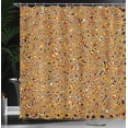 thumbnail image 4 of Ambesonne Psychedelic Shower Curtain, Hallucinatory Plasma, 69"Wx84"L, Orange Brown, 4 of 5