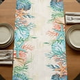 thumbnail image 5 of Table Runners 108 Inches Long Dress Scarves, Beige Coastal Farmhouse Coffee/Dining/Kitchen Table Runner for Living Room, Summer Nautical Beach Coral Starfish 13x108 Inch, 5 of 9