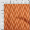 thumbnail image 1 of oneOone Silk Tabby Orange Fabric Chevron Bandhani Quilting Supplies Print Sewing Fabric By The Yard 42 Inch Wide, 1 of 4