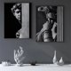 thumbnail image 4 of Monstrate Paquete de 2 pinturas impresas de esculturas sin marco, póster para colgar en la pared, presenta imágenes decorativas para el Decoración del hogar, 4 of 6