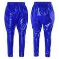 thumbnail image 6 of inhzoy Kids Girls Boys Stylish Harem Pants Shiny Metallic Dance Bottoms Hip Hop Dancewear Stage Performance Sweatpants Navy Blue 5-6, 6 of 6