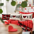 thumbnail image 3 of AVOIN Valentine''s Day Saying Buffalo Plaid Throw Pillow Cover, 12 x 20 Inch Holiday Anniversary Wedding Cushion Case for Sofa Couch Set of 4, 3 of 6