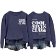 thumbnail image 2 of Blue Hoodies for Women Cool Aunts Club Sweatshirt: Aunt Crewneck Sweatshirt Auntie Letter Print Long Sleeve Pullover Top Fall Trendy Outfits, 2 of 5