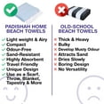 thumbnail image 2 of PadishahHome Oversized Turkish Beach Towel 38’’x71’’ - Set of 2 | 100% Turkish Cotton Lightweight Sand Free Quick Dry Pool Towels | Extra Large Bath Towels for Adults Beach Blanket Essentials, 2 of 9