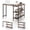 Rustic Brown, variant on Hanyu 360° Rotating Sofa Side Table, Movable Laptop Desk with 2-Tier Storage Shelves, Sturdy Metal Frame, Swivel Rolling Desk with 6 Lockable Casters, Mobile End Table for Home Office (Rustic Brown)