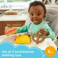 FisherPrice Tiny Treats Gift Set, 3 pretend food infant teething toys