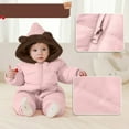 thumbnail image 6 of IVEYRTF Childrens Winter Hooded Jumpsuit Bear Suit Warm Jacket for Boys Soft Comfortable Long Sleeve Zipper Closure Elastic Waist Outdoor Sports Casual Daily Wear Romper(Pink,3 Years), 6 of 6