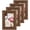 Brown, variant on Concepts 5x7 Gold Picture Frames - Set of 4 Ornate Flower Photo Frames with HD Glass, Wall/Tabletop