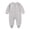 Grey, variant on Baby Girls and Boys Outfit Infant Cotton Long Sleeve Newborn Romper Button Down Unisex Footie Jumpsuit (Pink, 3-6 Months)