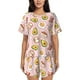 thumbnail image 1 of Fotbe Breakfast Conjunto de Pijama Estampado para Mujer, 2 Piezas, Ropa de Dormir con Camiseta de Manga Corta y Shorts Suaves-Medium, 1 of 6