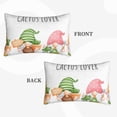 thumbnail image 2 of Sikiie Cactus Gnome Print Plush Pillow Cover, Wrinkle-proof and Stain-resistant Pillow Protector without Pillow Core, Home Decoration-16"x24", 2 of 6