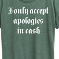 thumbnail image 3 of Instant Message - I Only Accept Cash - Women's Short Sleeve Graphic T-Shirt, 3 of 7