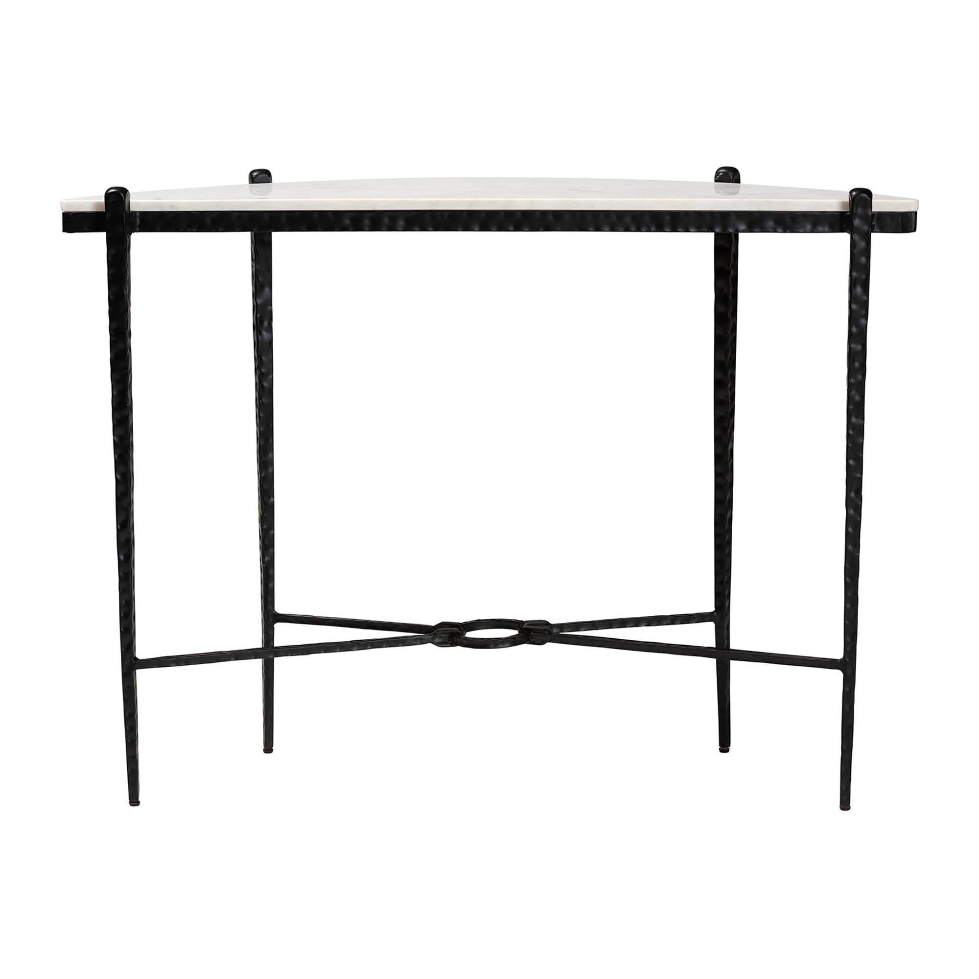 Baxton Studio Caledon Modern Console Table, Marble White