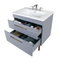 thumbnail image 5 of Innoci-USA Anacapa 32" Wall Hung Vanity set with Ceramic Top with Integrated Basin and Medicine Cabinet with Matching Finish, 5 of 8