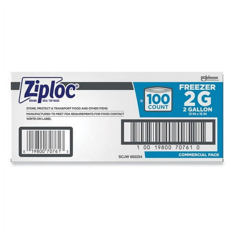 Double Zipper Freezer Bags, 2 gal, 2.7 mil, 13 Double Zipper Freezer Bags, 2 gal, 2.7 mil, 13