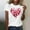 White, variant on HaoXianJian Valentine's Day Shirt for Women Casual Girl Friend Gift T Shirt Cute Love Heart Graphic Tees Short Sleeve Tshirt Top Size S-3X
