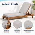 thumbnail image 4 of Millsilo Outdoor Chaise Lounge Cushion, 72" x 21" x 3" Patio Lounge Chair Cushion, Water-Resistant UV-Protected Replacement Cushion with High Density Foam, Gray, 4 of 7