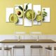 thumbnail image 2 of Juego de Cuadros Decorativos, Ingredientes para Guacamole, Estilo Minimalista y Moderno, 5 Piezas, Ideal para Cocina y Comedor, 150x80cm, 2 of 5