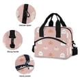 thumbnail image 5 of Insulated Crossbody Lunch Bag 10L Lunch Tote with Adjustable Shoulder Strap for Work Office Picnic Pink Cartoon Ghosts and Pumpkins, 5 of 6