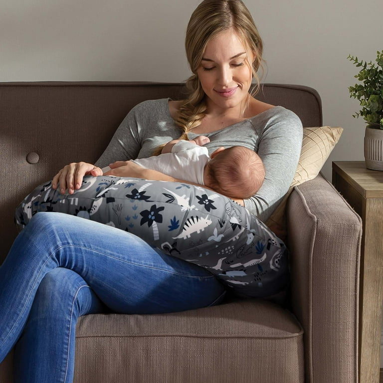 Boppy Nursing Pillow Original Support Gray Dinosaurs Walmart