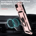 thumbnail image 4 of JTCASES for iPhone 8 Plus/7 Plus Case, Heavy Duty Protection Magnetic Car Mount Rotating Stand [Slide Camera Window] Rugged Shockproof Anti-fall Shell for iPhone 8 Plus/7 Plus, Rosegold, 4 of 8