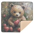 thumbnail image 6 of WOBOGO Adorable Strawberry Bear Baby Playmats Extra Large Waterproof Rollable Activity Pads for Toddlers 50×50inch, 6 of 7