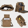thumbnail image 5 of LANFENG Canvas Small Messenger for Men Women, Mini Crossbody Shoulder Chest Travel Bag, Multi-pocket Purse, 5 of 9