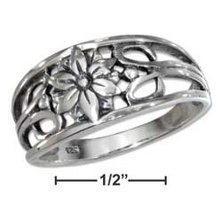 - STERLING SILVER FILIGREE FLOWER BAND