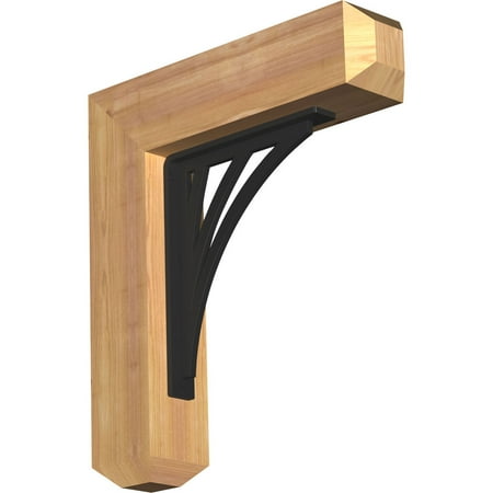 

3 1/2 W x 18 D x 20 H Nevio Craftsman Ironcrest Smooth Bracket Western Red Cedar (1 1/2 W x 10 D x 12 H Iron Bracket)