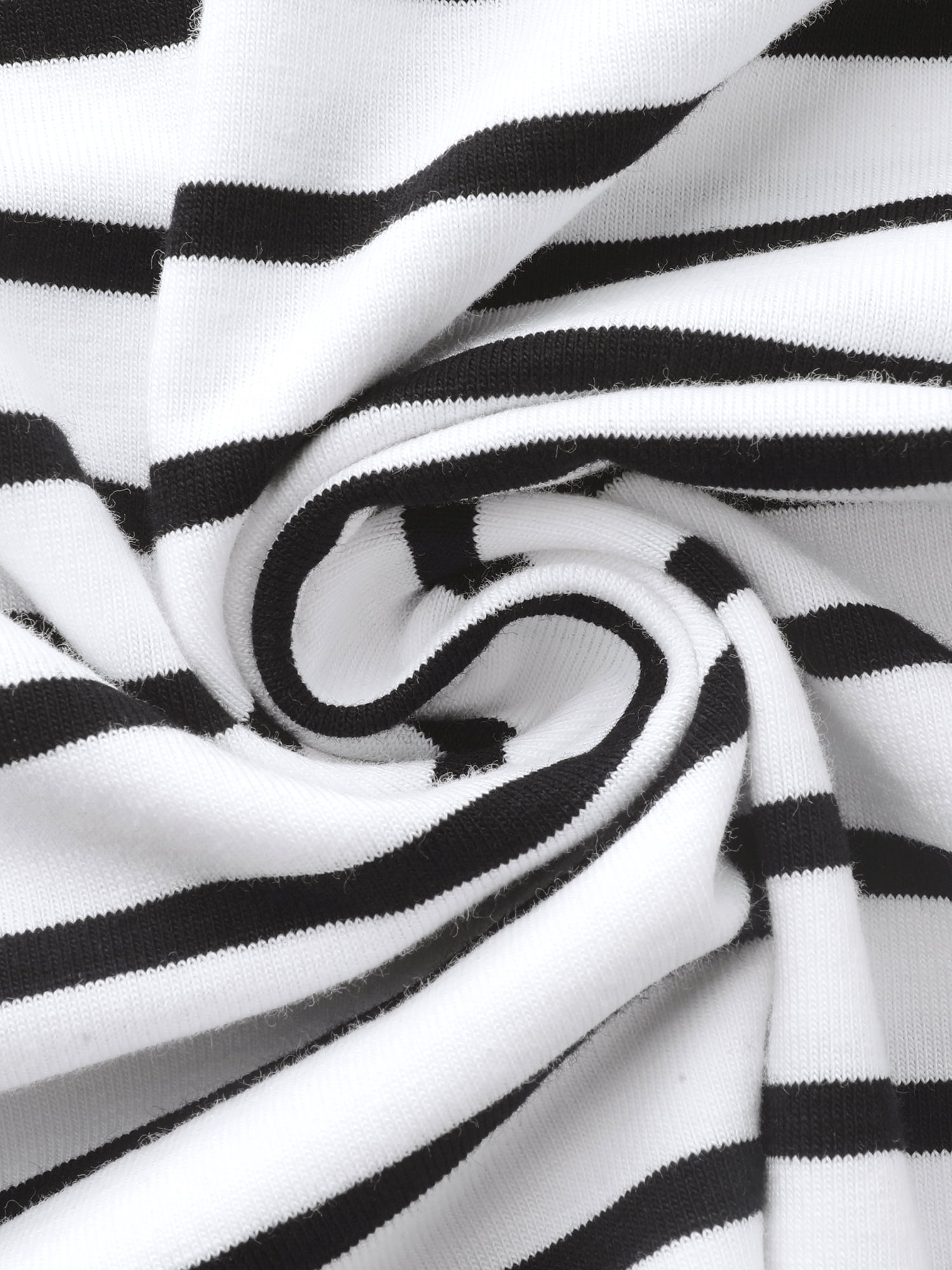 DARING DIVA Pajama Striped Cotton Long Sleeve Crew Neck Sleep Shirts S White Striped