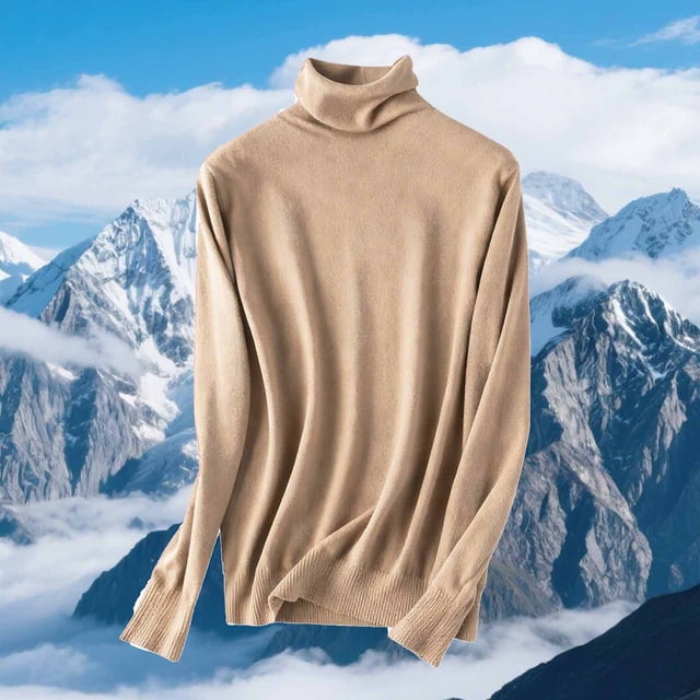 Ailaofu Chandail à Col Roulé pour Femmes Manches Longues Décontracté Automne Hiver chandail Tricoté