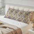 thumbnail image 4 of Dark Sage Green Botanical Body Pillow Covers 20"x60", Spring Floral Summer Botanical Retro Soft Brushed Microfiber Breathable Throw Pillow Covers, Pillowcase with Zipper for Couch Sofa Bedroom, 4 of 9