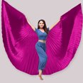 thumbnail image 3 of Inteprter Ala de danza del vientre con palo telescópico Disfraces para adultos Damas profesionales para actuaciones Carnaval Fiestas Espectáculos Kits de decoración para fiestas Rosa roja Inteprter HA083921-10, 3 of 6