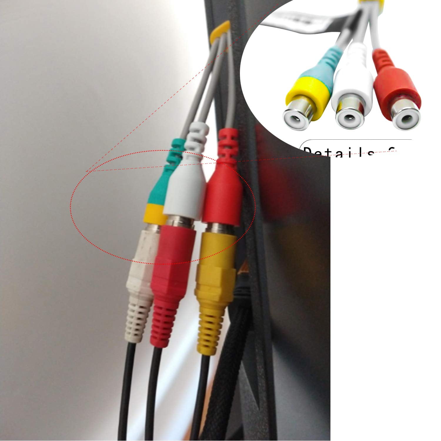 Video AV Component Adapter Cable Replacement for Samsung TV 3 RCA to AV Input Adapter Cable for Samsung TV Walmart